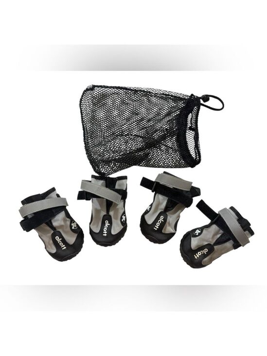Alcott Other - Alcott Dog Adventure Boot Shoes Reflective Black/Gray Set SzMed